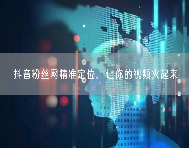 抖音粉丝网精准定位，让你的视频火起来