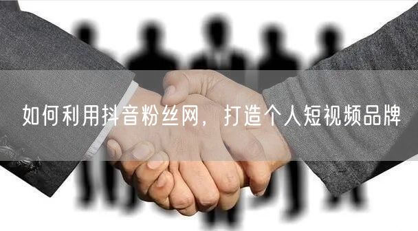 如何利用抖音粉丝网，打造个人短视频品牌