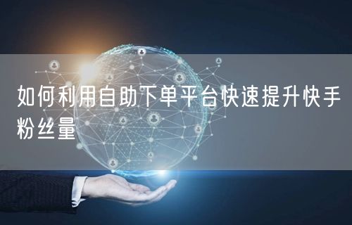 如何利用自助下单平台快速提升快手粉丝量