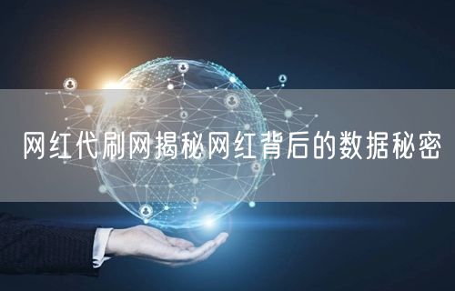 网红代刷网揭秘网红背后的数据秘密