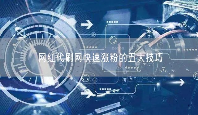 网红代刷网快速涨粉的五大技巧