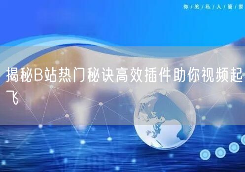 揭秘B站热门秘诀高效插件助你视频起飞