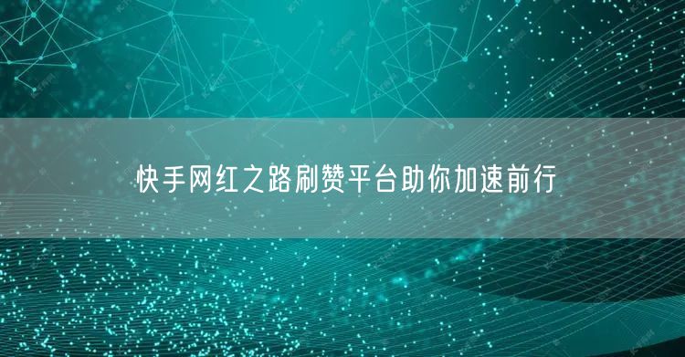 快手网红之路刷赞平台助你加速前行