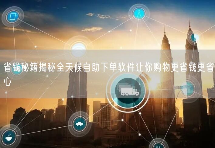 省钱秘籍揭秘全天候自助下单软件让你购物更省钱更省心